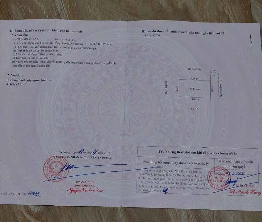 Đất nền 45m² Vân Tra, An Đồng, An Dương - Giá chỉ 1.3 tỷ - Sổ đỏ chính chủ!