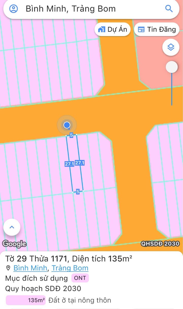 Đất tái định cư Bình Minh 135m² - Sổ đỏ chính chủ, vị trí đẹp!