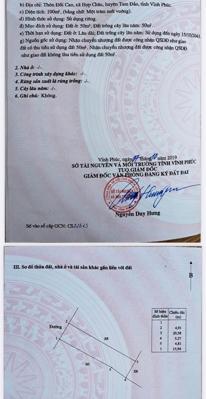 Nhà 3 tầng tại QL 2B, Đồi Cao, Tam Đảo 100m² giá 3 tỷ - Đầu tư sinh lời ngay!