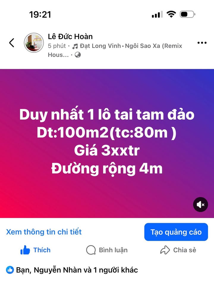 Đất nền Đại Đình, Tam Đảo 100m² giá chỉ 300 triệu - Cơ hội đầu tư tuyệt vời!