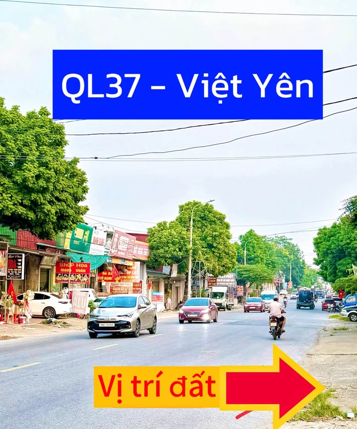 Đất kinh doanh mặt tiền Quốc lộ 37, Việt Yên, Bắc Giang 100m² giá 3.1 tỷ - Cơ hội đầu tư tuyệt vời!