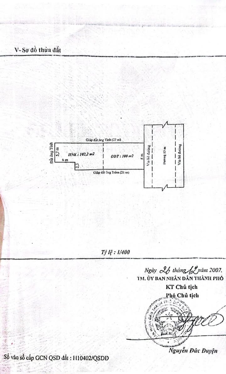 Đất nền Tổ 7, phường Điện Biên Phủ 216m² - Cơ hội đầu tư sinh lời!