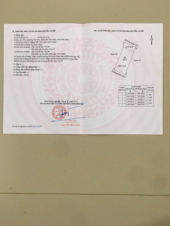 Đất chính chủ tại đường Nguyễn Du, Tam Điệp 90m² - Giá thỏa thuận hấp dẫn!