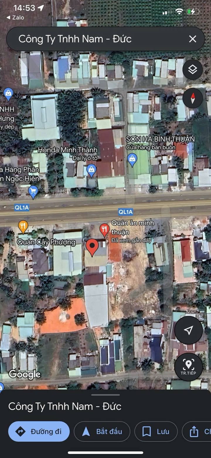 Đất thổ cư mặt tiền Quốc lộ 1A, xã Hàm Kiệm 1100m² - Cơ hội đầu tư sinh lời!