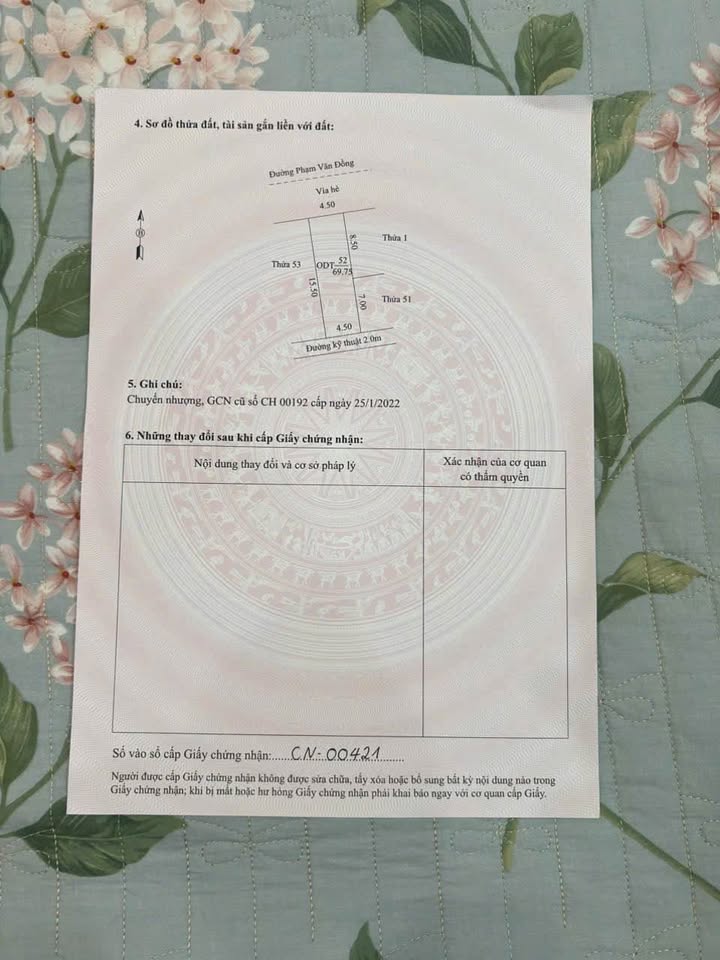 Đất nền đường Phạm Văn Đồng, Tứ Minh, Hải Dương 69,75m² - Vị trí đắc địa, giao thông thuận lợi!