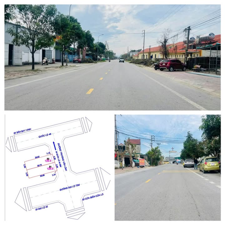 Đất nền mặt đường Trương Văn Lĩnh, Vinh 126.5m² giá chỉ 7 tỷ - Cơ hội đầu tư tuyệt vời!