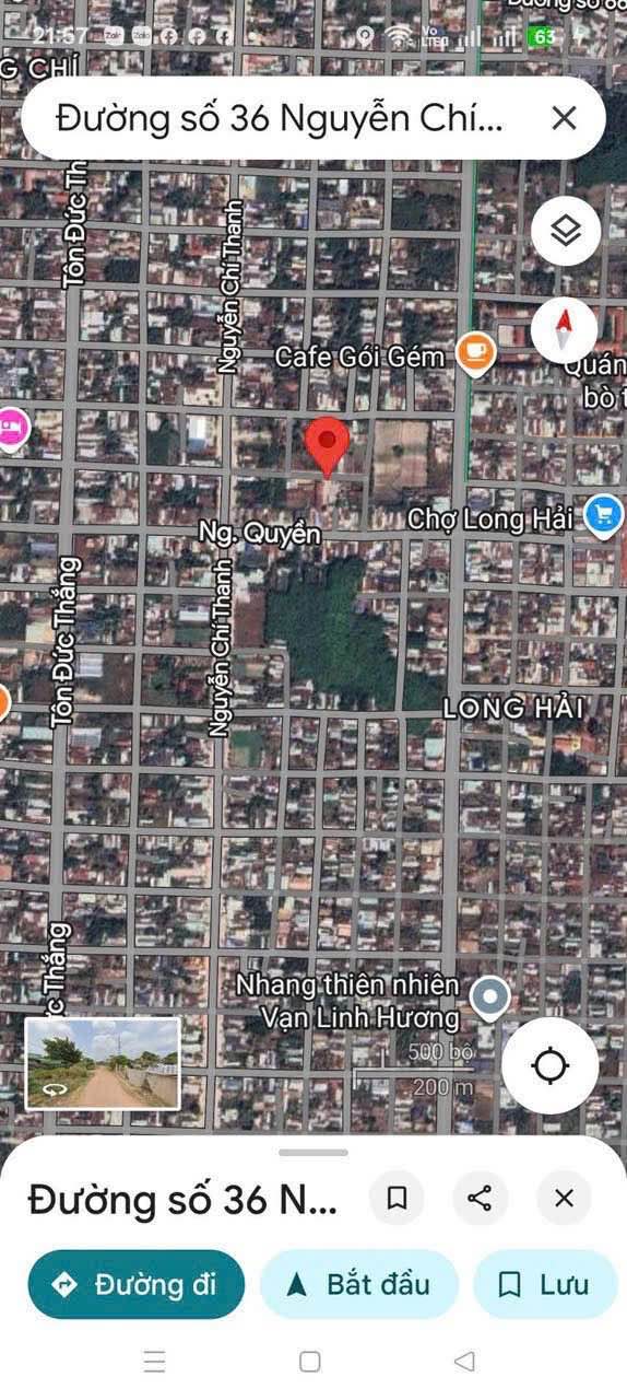 Đất thổ cư Hẻm 36 Đường Nguyễn Chí Thanh 280m² giá 800 triệu - Bán gấp chính chủ!