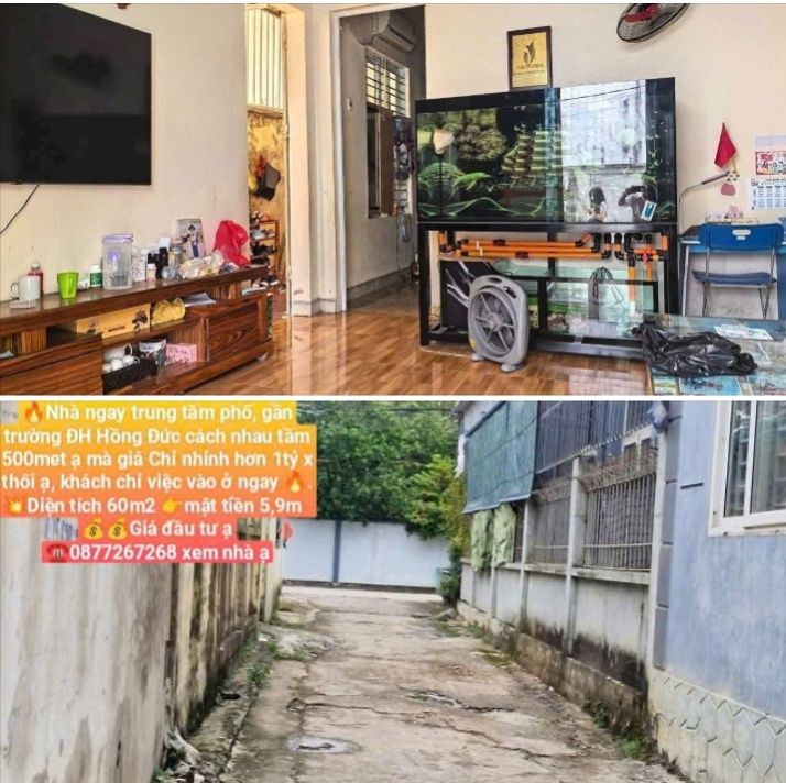 Nhà phố Quảng Thịnh, Thanh Hóa 60m² giá 1.1 tỷ - Chính chủ, sẵn sàng vào ở!