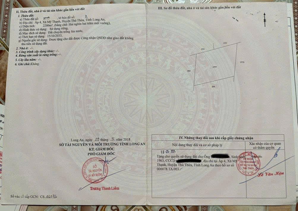 Đất nền 5640m² xã Hữu Thạnh huyện Thủ Thừa giá chỉ 1.69 tỷ - Đầu tư sinh lời ngay!