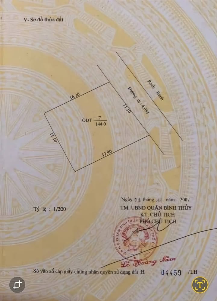 Đất nền Long Tuyền, Cần Thơ 144m² giá 900 triệu - Gần sân bay quốc tế!