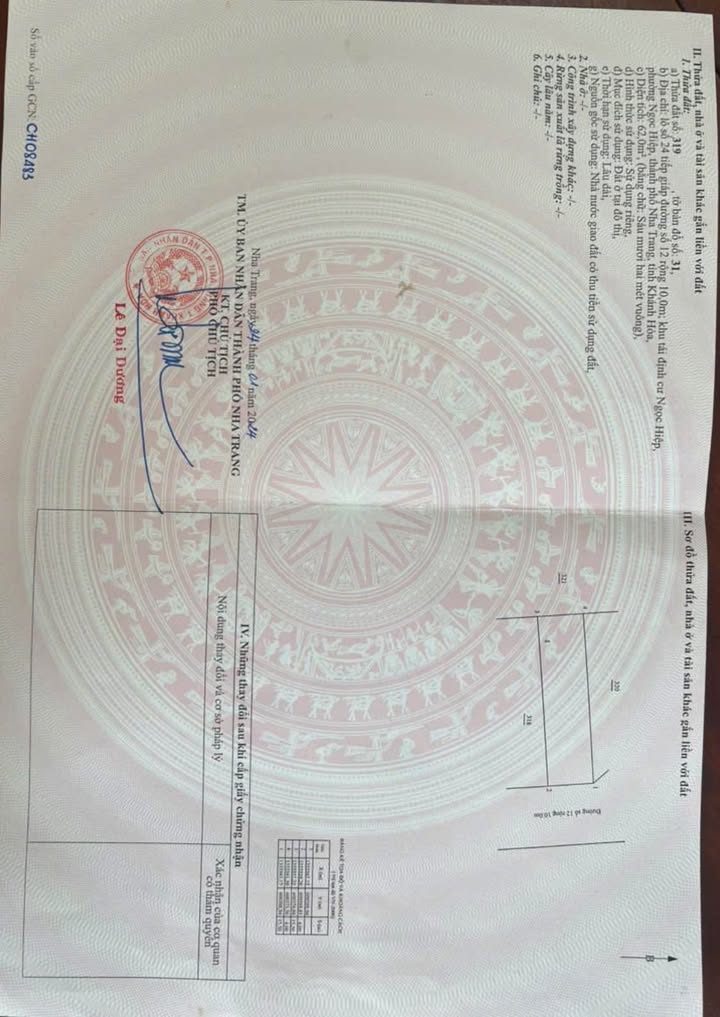 Đất nền Ngọc Hiệp, Nha Trang 62m² giá 3.399 tỷ - Pháp lý rõ ràng, cơ hội đầu tư hấp dẫn!