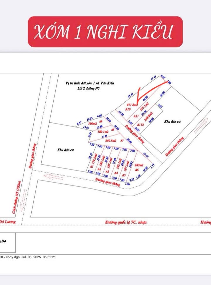 Đất nền Nghi Kiều Nghệ An 471m² giá chỉ 5xx triệu - Cơ hội đầu tư hấp dẫn!