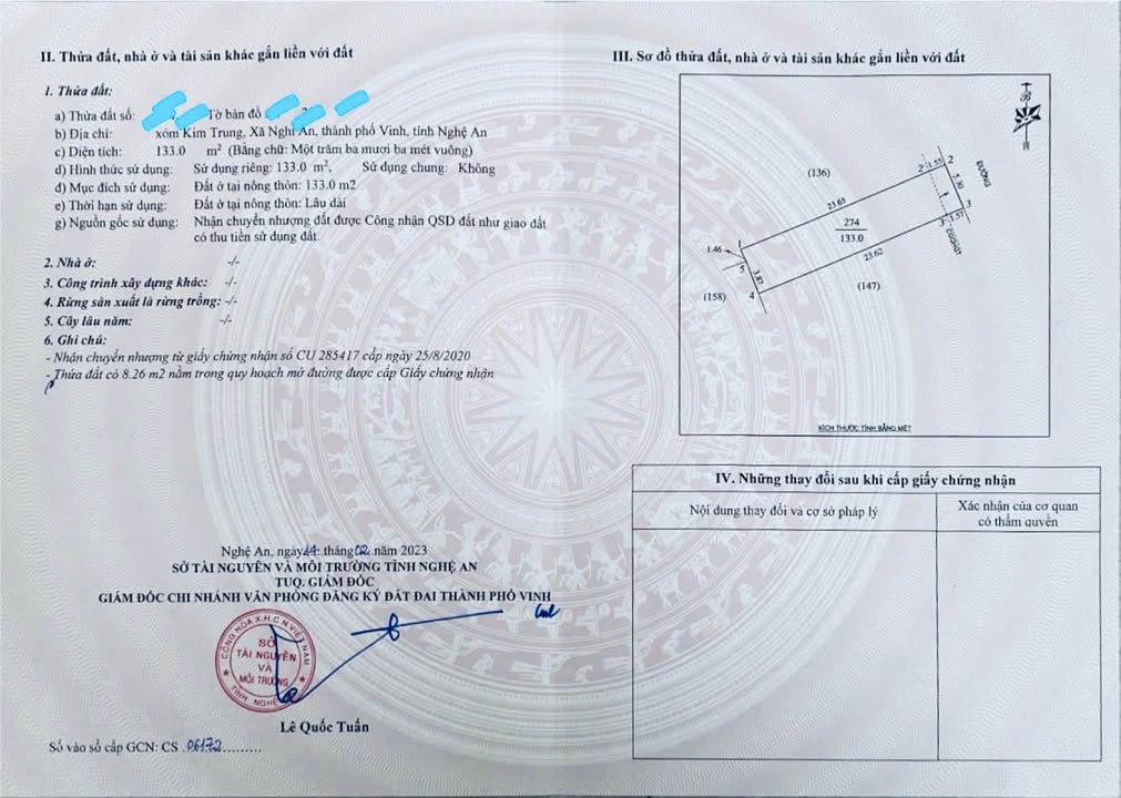 Đất mặt đường Nguyễn Hữu Chính, xã Nghi Ân, 133m² - Vị trí sầm uất, tiện ích đầy đủ!