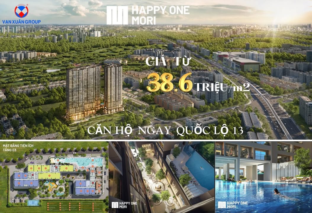 Căn hộ HappyOne Mori Thuận An 38m² giá 1.5 tỷ - Đầu tư sinh lời ngay!