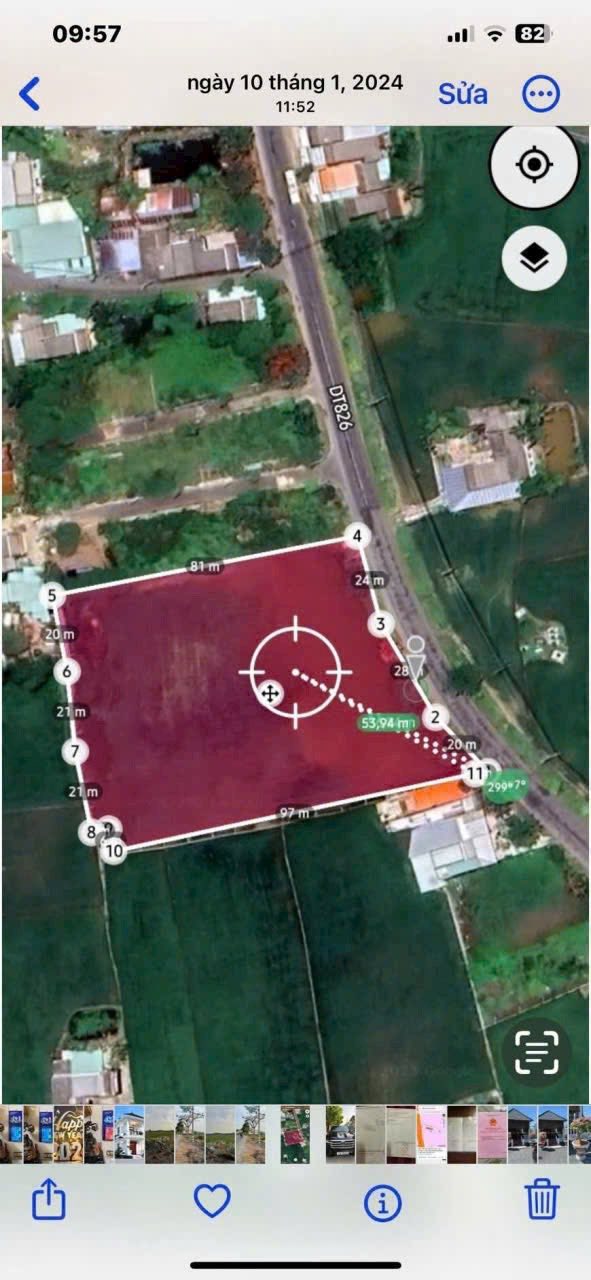 Đất mặt tiền Tỉnh lộ 826, xã Tân Lân, 6000m² - Vị trí đắc địa, kinh doanh đa dịch vụ!