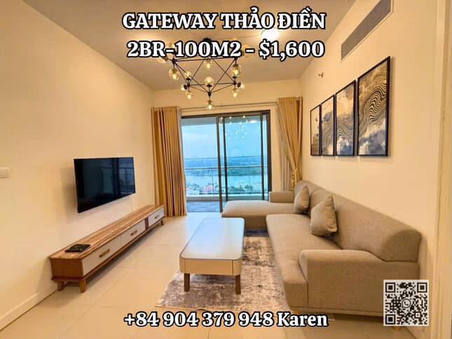 Căn hộ Gateway Thảo Điền 100m² giá 1.6 triệu/tháng - View sông tuyệt đẹp!