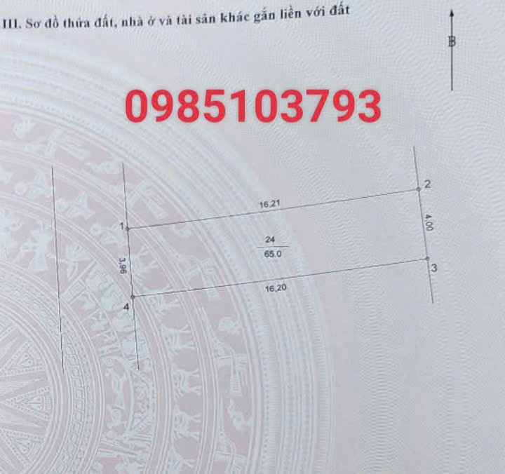 Đất nền Thường Tín 65m² giá thỏa thuận - Mặt tiền 3,96m, nở hậu!