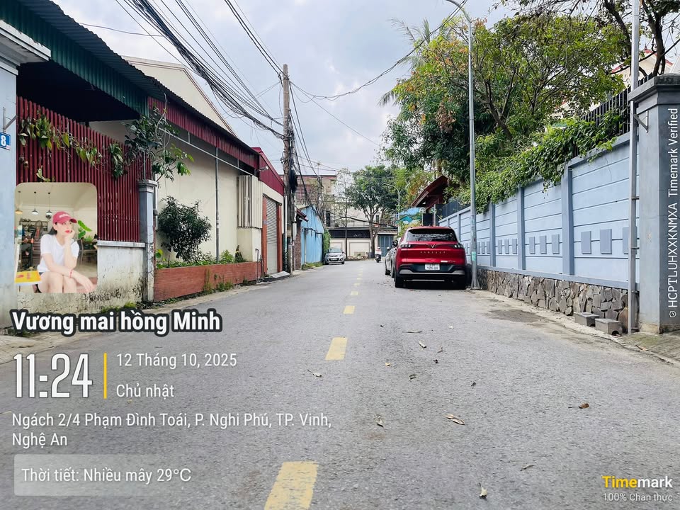 Bán đất đẹp Nghi Phú, TP. Vinh 100.2m² - Đường 10m, phong thủy tốt!