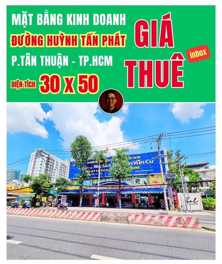 Mặt bằng cho thuê mặt tiền đường Huỳnh Tấn Phát, quận 7, 1500m² - Kinh doanh sầm uất!