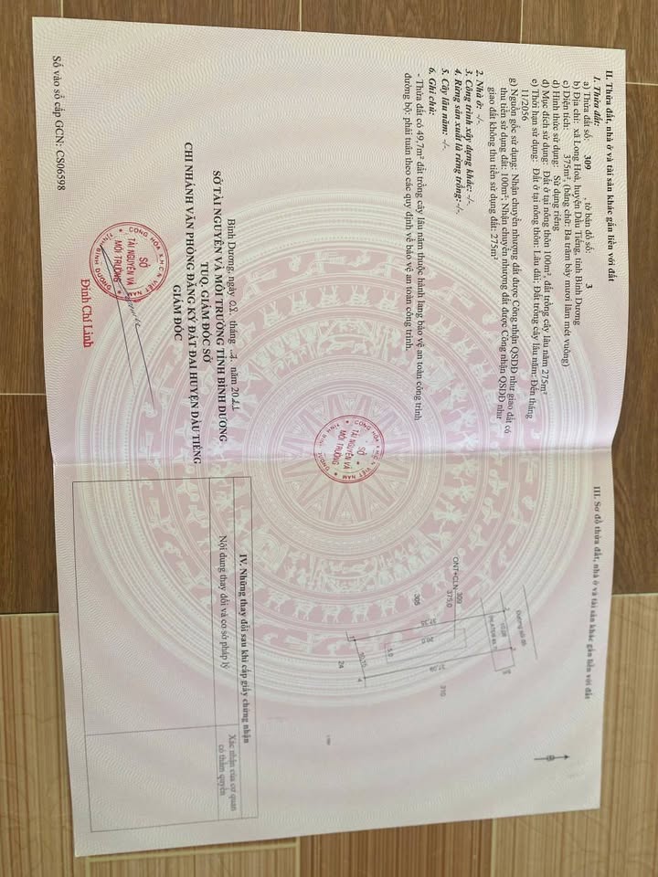 Đất nền Dầu Tiếng Bình Dương 555m² giá 1.2 tỷ - Tiềm năng đầu tư lớn!