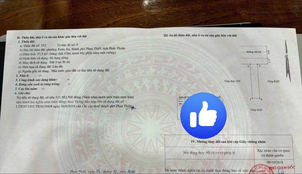 Đất thổ cư Xuân An, Phan Thiết 97.5m² - Đầu tư sinh lời hấp dẫn!