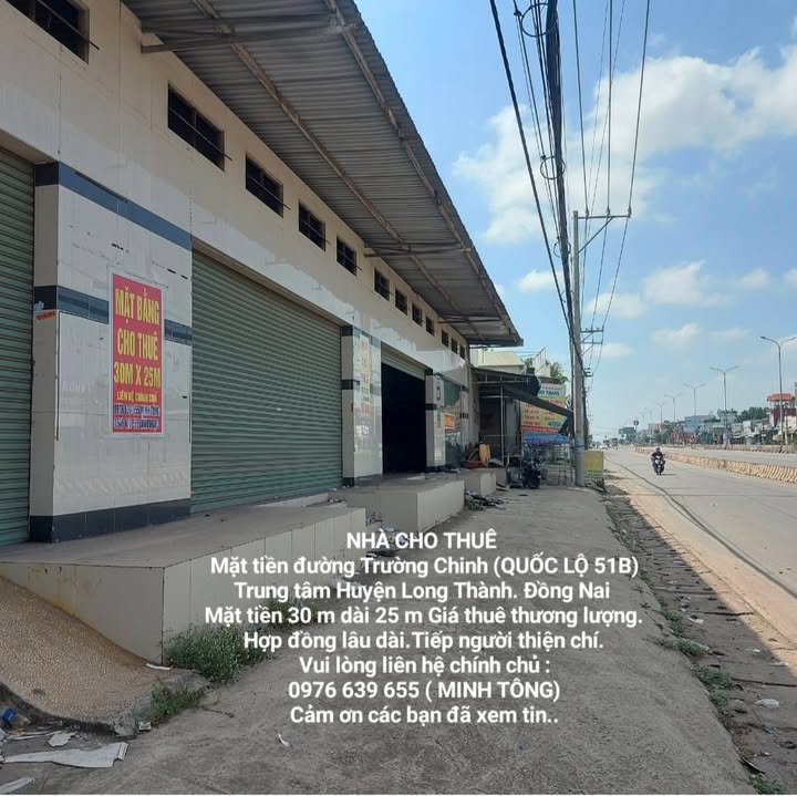 Nhà cho thuê mặt tiền đường Trường Chinh, Long Thành, Đồng Nai - Giá thuê thương lượng