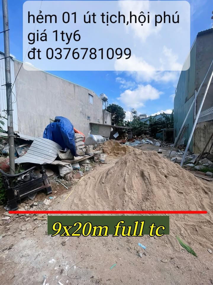 Đất thổ cư 176m² hẻm Út Tịch, phường Hội Phú - Chính chủ bán gấp!