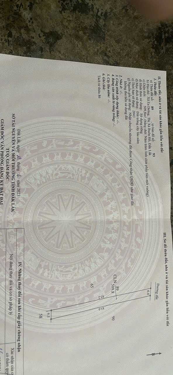 Đất nền 500m² xã Ea Drông, Đắk Lắk chỉ 145 triệu - Sổ đỏ chính chủ!