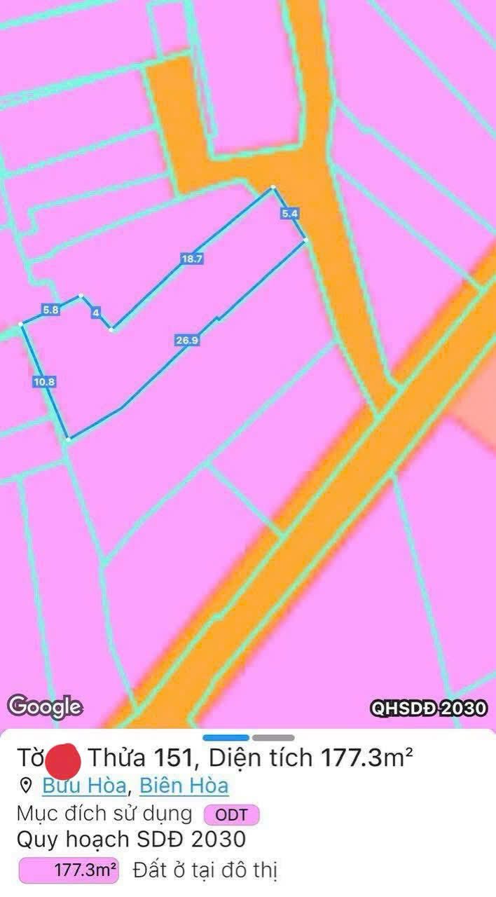 Đất Biệt thự vườn Bửu Hoà 177m² giá 2.6 tỷ - Cơ hội đầu tư tuyệt vời!