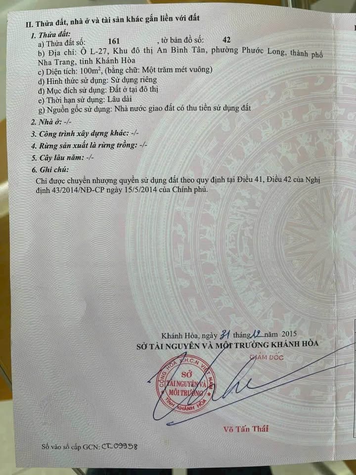 Đất nền KĐT An Bình Tân - Phước Long, Nha Trang 100m² chỉ 6 tỷ - Đầu tư sinh lời ngay!