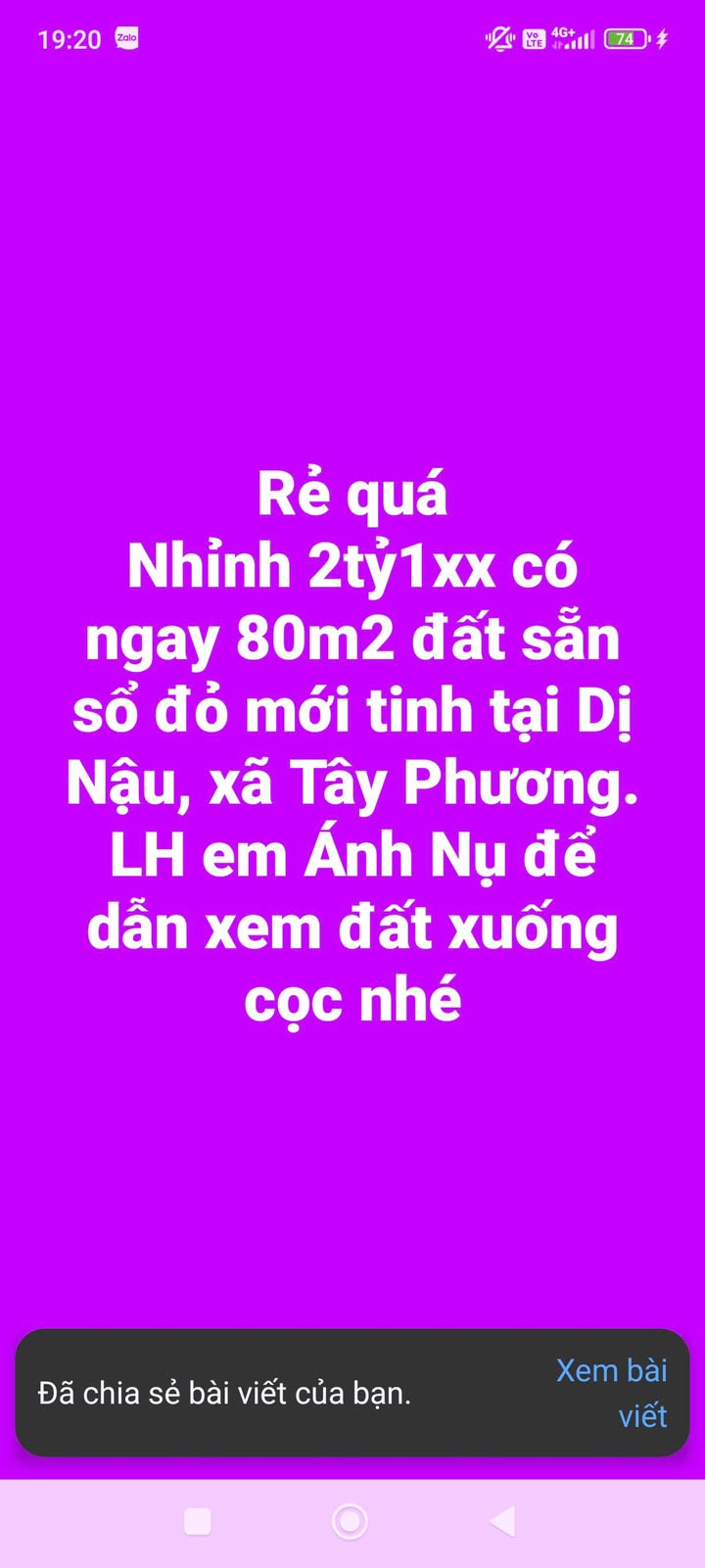 Đất sổ đỏ 80m² tại Dị Nậu, Thạch Thất chỉ 2 tỷ - Cơ hội đầu tư hấp dẫn!