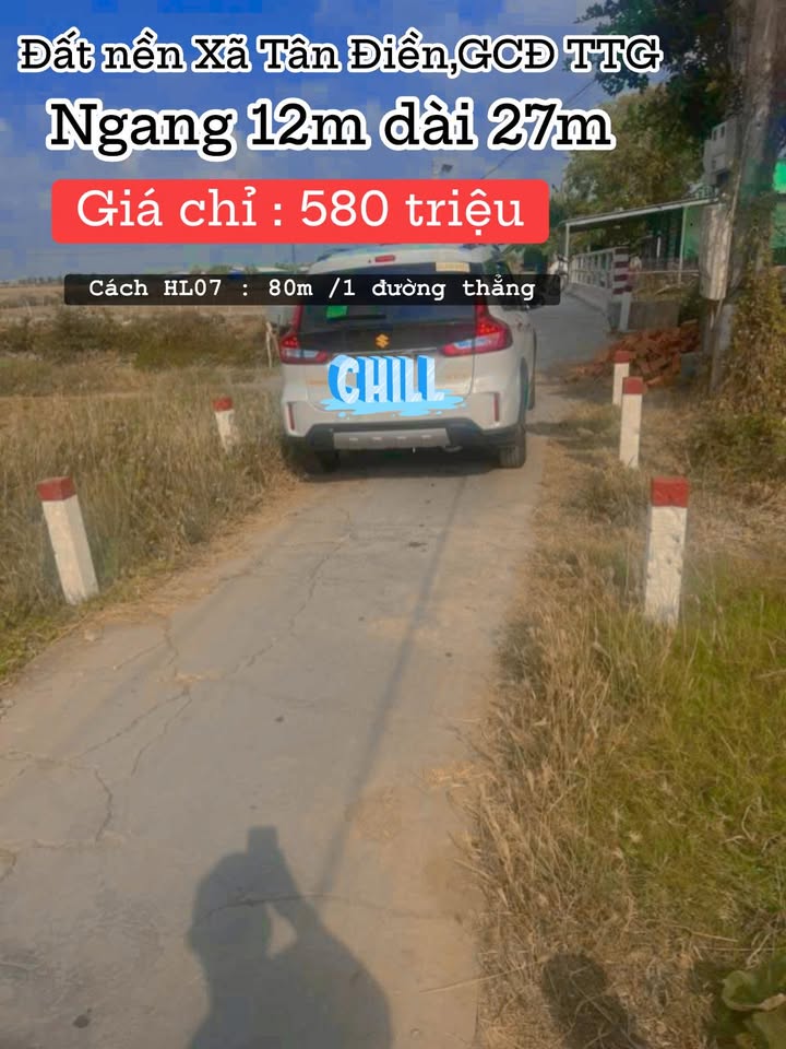 Đất nền Tân Điền, Gò Công Đông 324m² giá 580 triệu - Đầu tư sinh lời ngay!