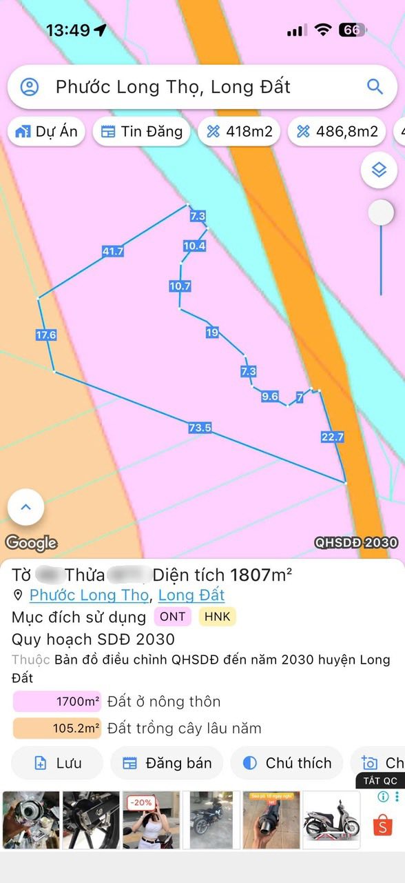 Đất vườn 1807m² Phước Long Thọ giá chỉ 2 tỷ - Cơ hội đầu tư tuyệt vời!