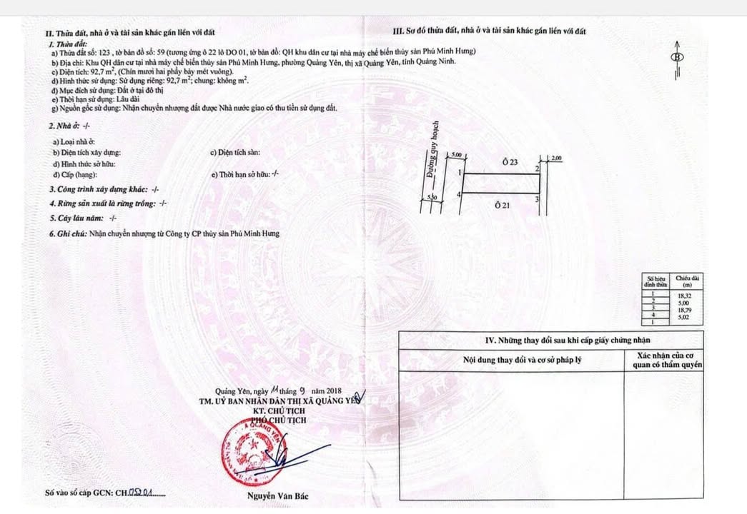 Đất nền Quảng Yên 92.5m² và 95m² - Chính chủ cần bán gấp!
