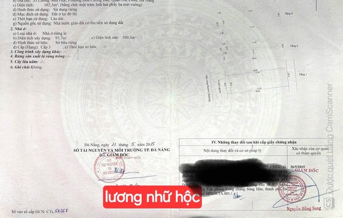 Nhà mặt tiền Lương Nhữ Hộc, Hải Châu, Đà Nẵng 102.3m² giá 13.5 tỷ - Đầu tư sinh lời hấp dẫn!