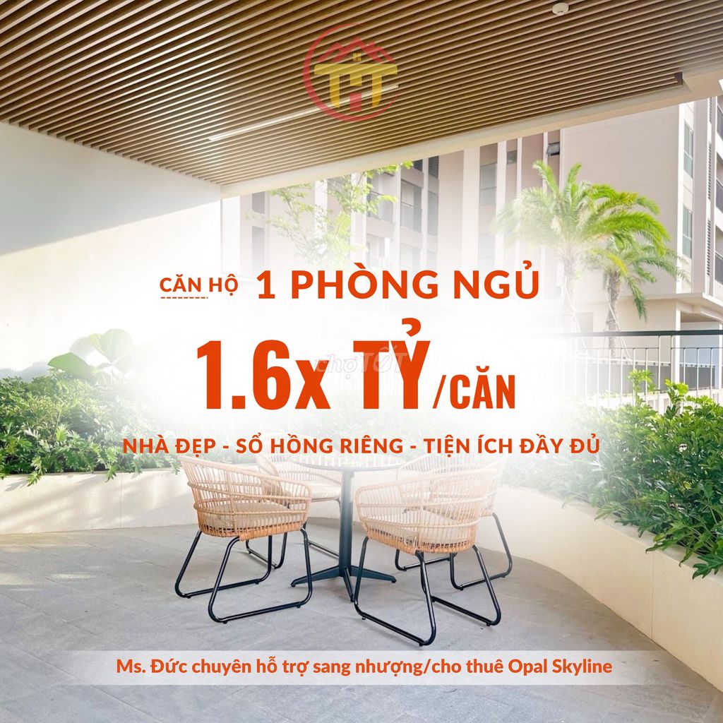 Căn hộ 1PN tại Opal Skyline 50m² giá 1.6 tỷ - Hàng hiếm chỉ có 30 căn!