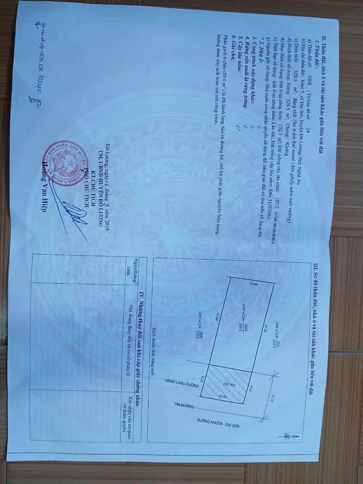 Đất nền xóm 5 Đại Sơn 329m² giá 4 tỷ - Vị trí đắc địa, gần trường học và chợ