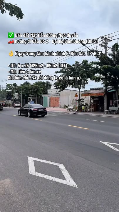 Mặt tiền kinh doanh Bến Cát 125m² - Vị trí đắc địa, tiềm năng sinh lời cao!