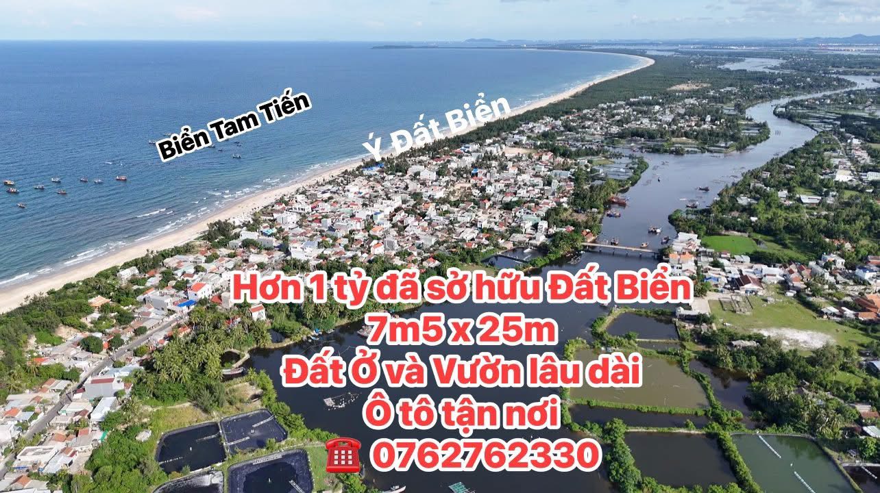 Đất nền Biển Tam Tiến 187.5m² giá chỉ 1 tỷ - Cơ hội hiếm có!