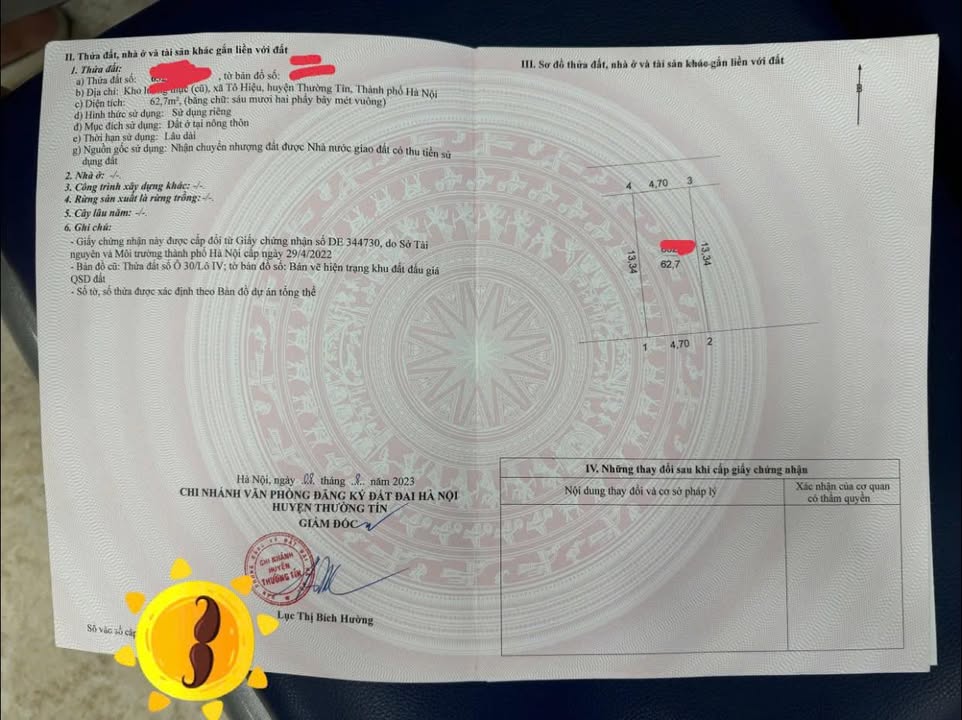 Đất khu kho gạo Tía, Tô Hiệu, Thường Tín 62.7m² - Giá trị kinh doanh cao!