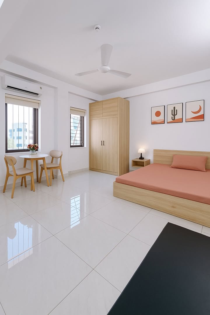 Căn hộ cho thuê ngõ 230 Mễ Trì Thượng 25m² giá 3.3 triệu - Full nội thất, ô tô đỗ cửa!