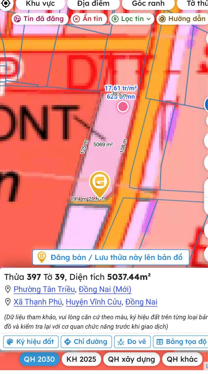 Đất Farm 5 sào Thạnh Phú Vĩnh Cửu giá 9 tỷ - Cơ hội đầu tư tuyệt vời!