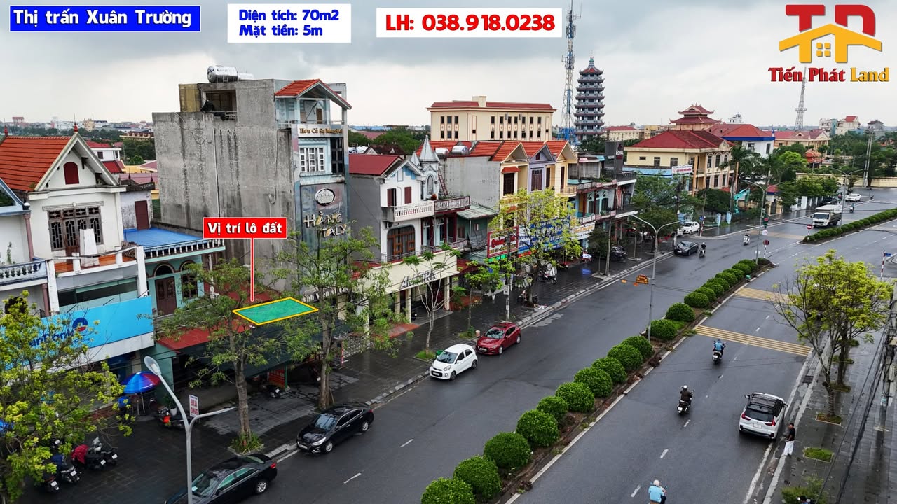 Đất mặt đường tỉnh 489, Thị trấn Xuân Trường 70m² - Đầu tư sinh lời nhanh!