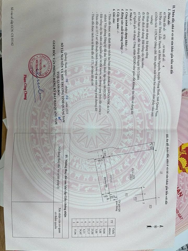 Đất kèm nhà tại thị trấn Hà Lam, Thăng Bình 1295.5m² giá 3 tỷ - Đầu tư sinh lời cao!