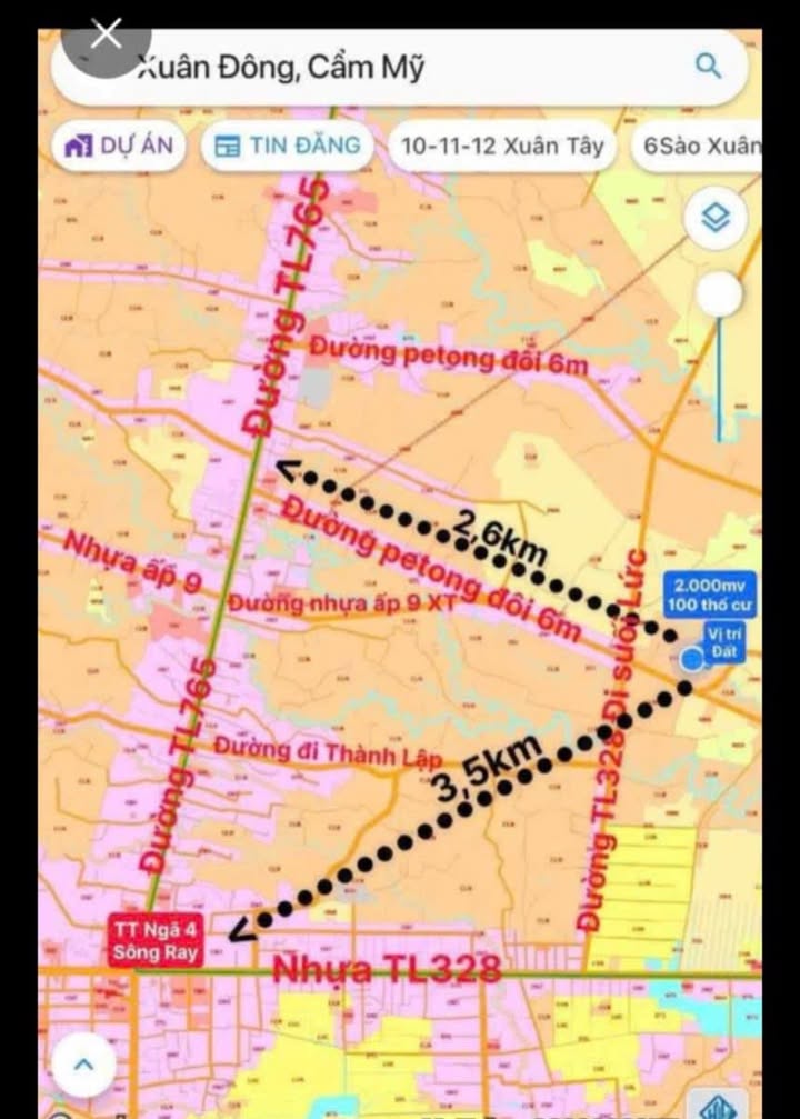 Đất nền Xuân Đông, Cẩm Mỹ 2000m² giá chỉ 1.15 tỷ - Sổ đỏ chính chủ!