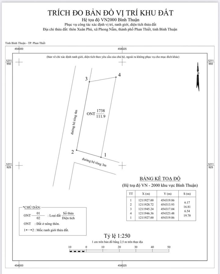 Đất thổ cư 111m² tại Phan Thiết - Sổ đỏ chính chủ, giá 850 triệu - Nhanh tay kẻo lỡ!