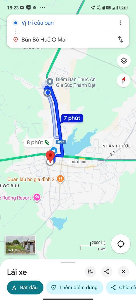 Đất mặt tiền đường Nguyễn Huệ, Phước Bửu 163.2m² giá 1.85 tỷ - Tiềm năng đầu tư cực tốt!