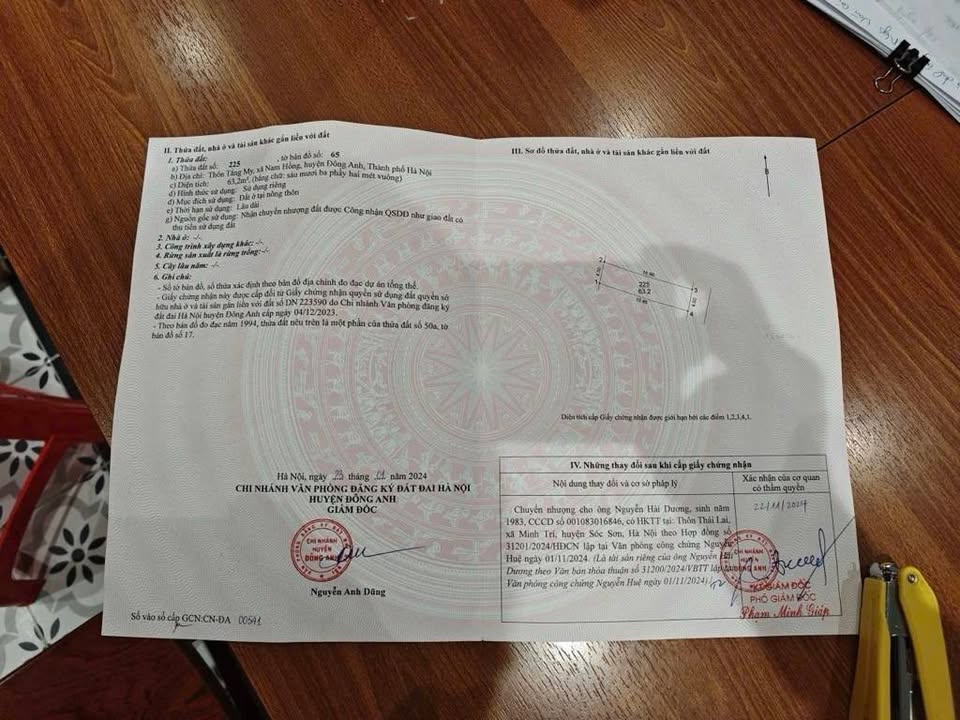 Đất thổ cư Nam Hồng, Đông Anh 64m² - Đầu tư sinh lời nhanh chóng!