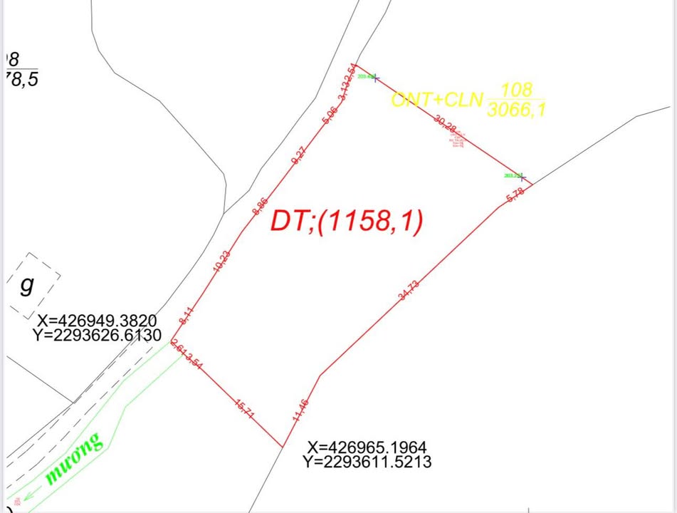 Đất thổ cư Bắc Phong, Cao Phong 1158m² - Mặt tiền dài 47m, giá 1 tỷ!