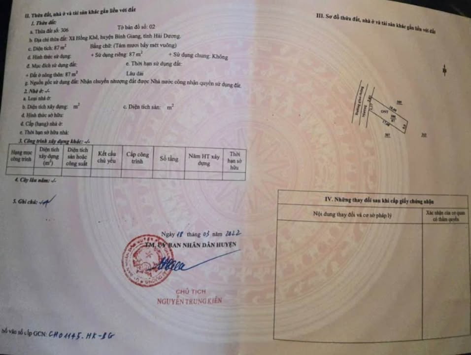 Đất nền Hồng Khê, Bình Giang 87m² giá chỉ 800 triệu - Cơ hội đầu tư tuyệt vời!